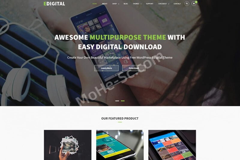 WordPress元宇宙概念数字藏品交易类型商城主题，元宇宙数字藏品交易平台，元宇宙周边商城主题-MOHE素材库-设计行业的乐园，各类素材的矿山！