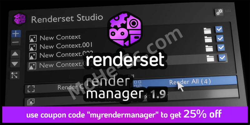 Blender渲染设置储存管理插件 Render Manager Addon Renderset V1.9.0 For Blender 3.3+-MOHE素材库-设计行业的乐园，各类素材的矿山！