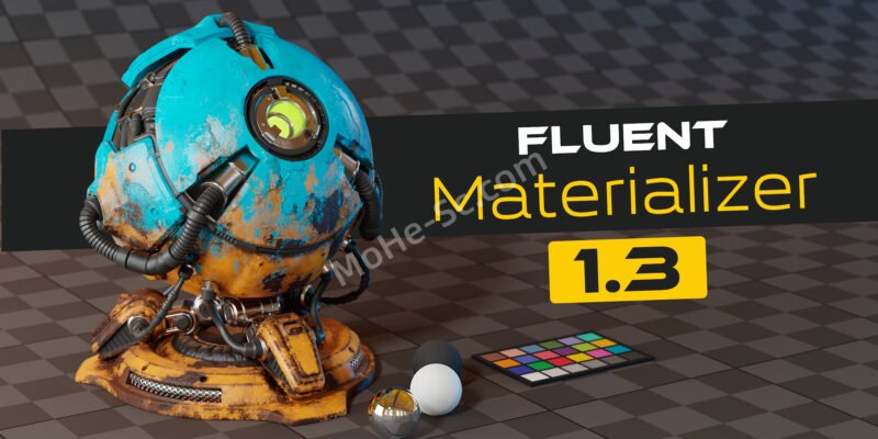 Blender材质制作烘焙保存插件 Fluent Materializer V1.3.2 For Blender 2.93+-MOHE素材库-设计行业的乐园,各类素材的矿山!