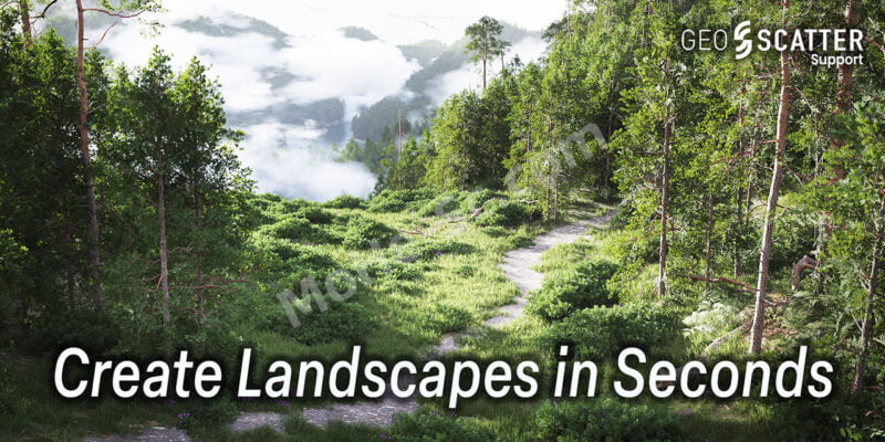 Blender植物树木模型资产预设 Dynamic Pine Biomes For Blender 3.4 ~ 3.5-MOHE素材库-设计行业的乐园，各类素材的矿山！