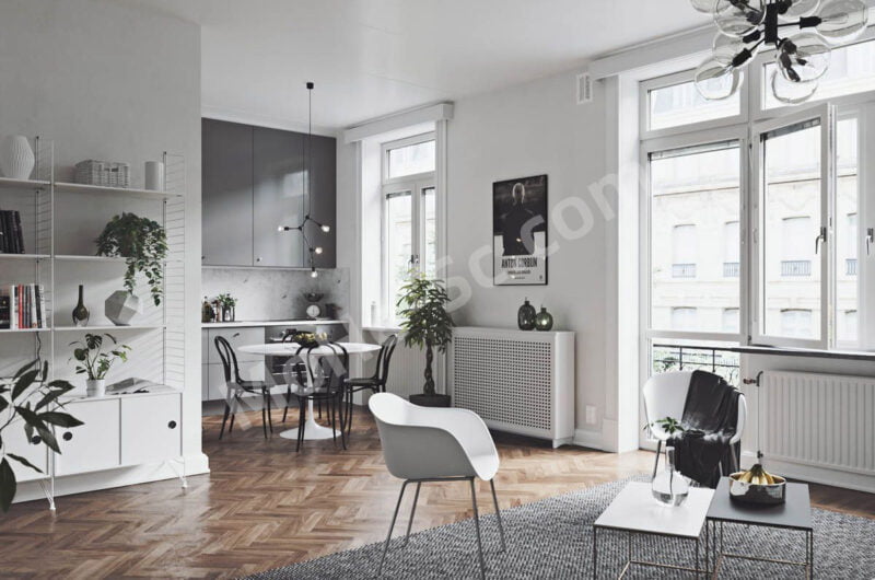 ArchViz！3DSMAX+FSTORM全程制作现代斯堪纳维亚风格公寓室内设计视频教程-MOHE素材库-设计行业的乐园，各类素材的矿山！