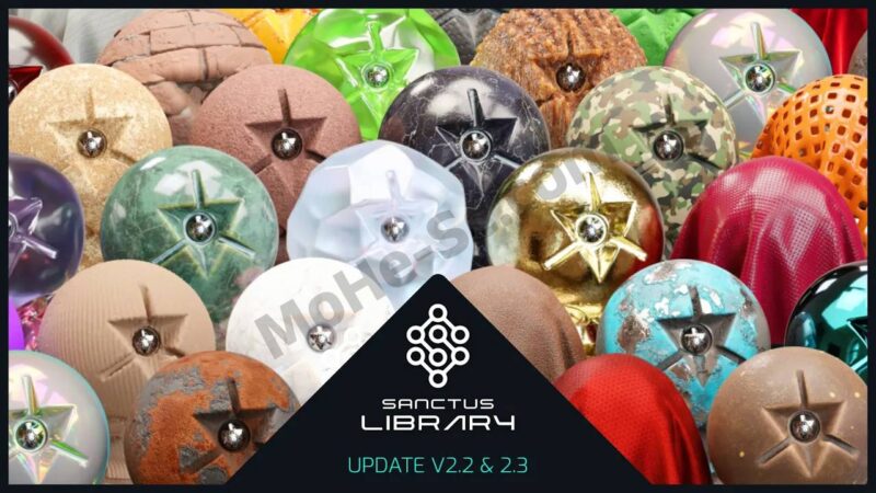 Blender程序化材质预设库 Sanctus Library – Procedural Materials V2.8 For Blender 3.0 +-MOHE素材库-设计行业的乐园,各类素材的矿山!