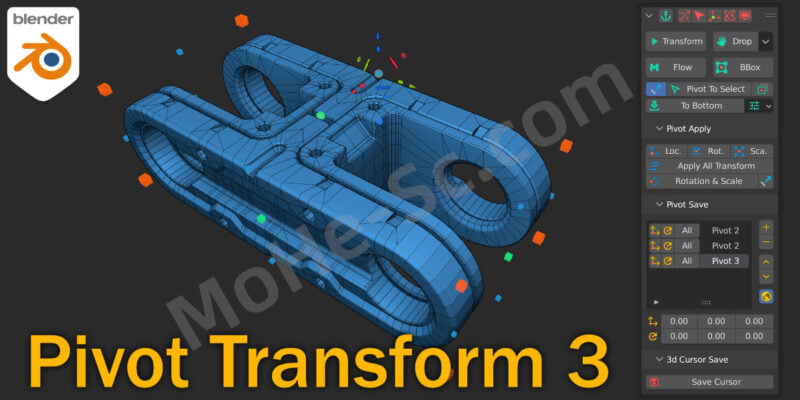 Blender模型中心点移动插件 Pivot Transform V3.3.0 For Blender 3.0 +-MOHE素材库-设计行业的乐园,各类素材的矿山!