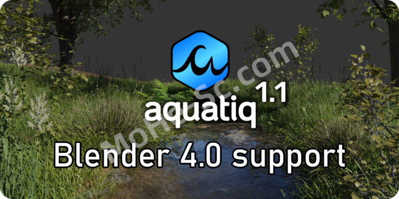 Blender水流喷泉特效预设插件 Water Library Aquatiq 1.1.3 – Water Addon Water+Fountains For Blender 2.93+-MOHE素材库-设计行业的乐园,各类素材的矿山!