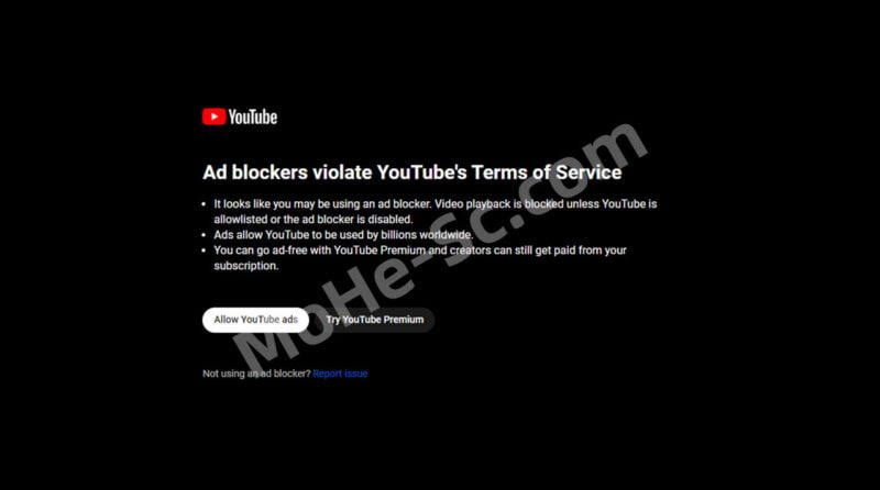 反YouTube反广告屏蔽措施 可屏蔽弹出的广告拦截提示-MOHE素材库-设计行业的乐园，各类素材的矿山！