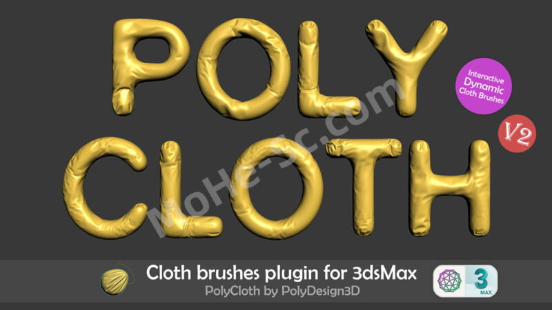 3DS MAX布料模拟动画插件 CGTrader – PolyCloth v2.06 For 3DS Max 2016 ~ 2024-MOHE素材库-设计行业的乐园，各类素材的矿山！