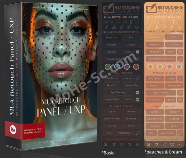 MUA Retouch Panel v1.0.1 PS美容润饰修饰插件 For Adobe Photoshop-MOHE素材库-设计行业的乐园,各类素材的矿山!