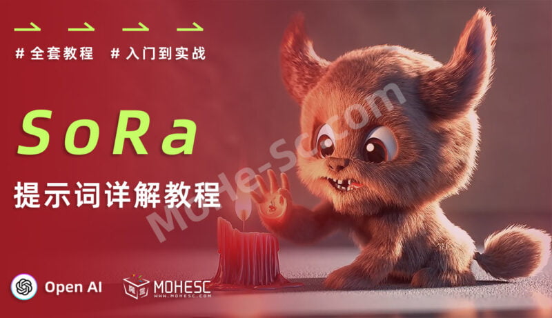 OpenAI Sora AI创意视频提示词 从入门到实战详解教程-MOHE素材库-设计行业的乐园,各类素材的矿山!