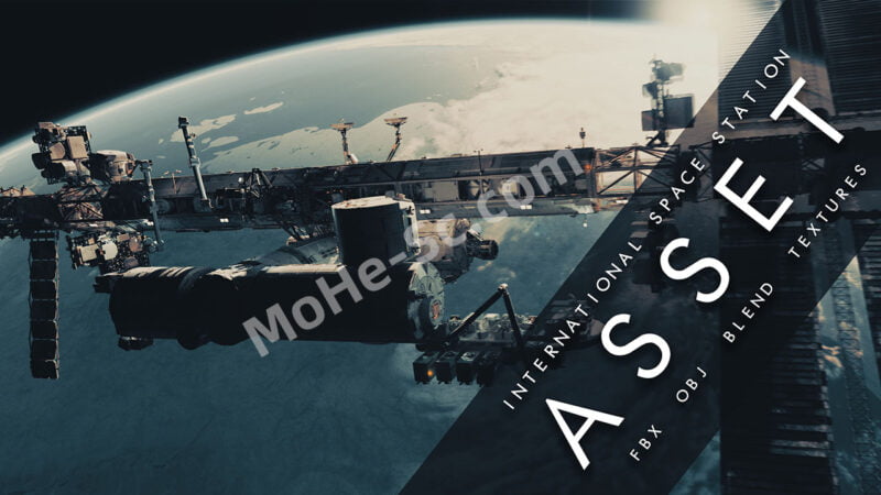 Blender国际空间站3D模型 International Space Station [Blender/FBX/OBJ格式] For Blender 2.79 +-MOHE素材库-设计行业的乐园，各类素材的矿山！