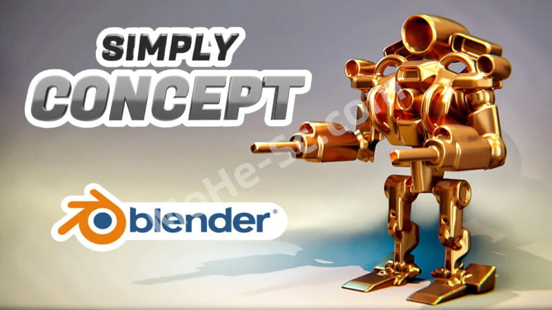 Blender抽象概念模型建模插件 Simply Concept V3.3 For Blender 2.93 +-MOHE素材库-设计行业的乐园,各类素材的矿山!