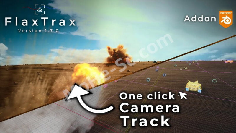 Blender摄像机跟踪反求插件 Flaxtrax V1.7.0 – Automated Camera Tracking For Blender 3.6 +-MOHE素材库-设计行业的乐园，各类素材的矿山！