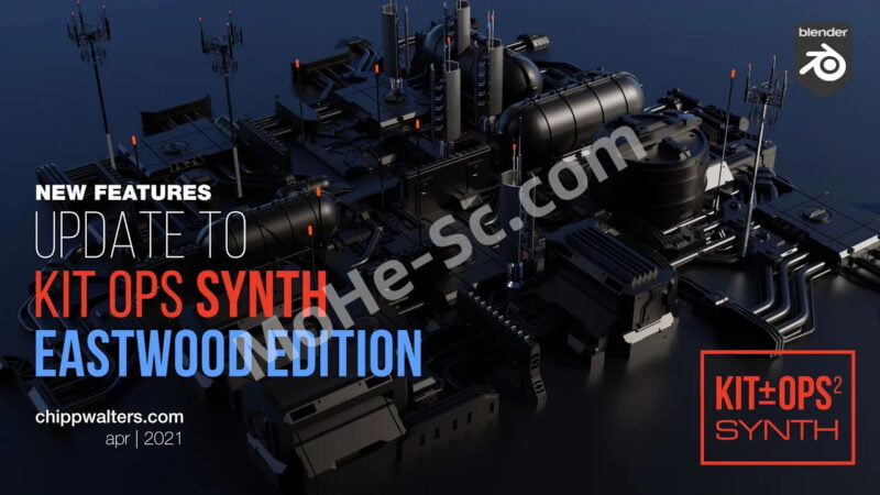 Blender模型迭代重复生成插件 Kit Ops Synth V1.1.7 For Blender 2.91 +-MOHE素材库-设计行业的乐园,各类素材的矿山!