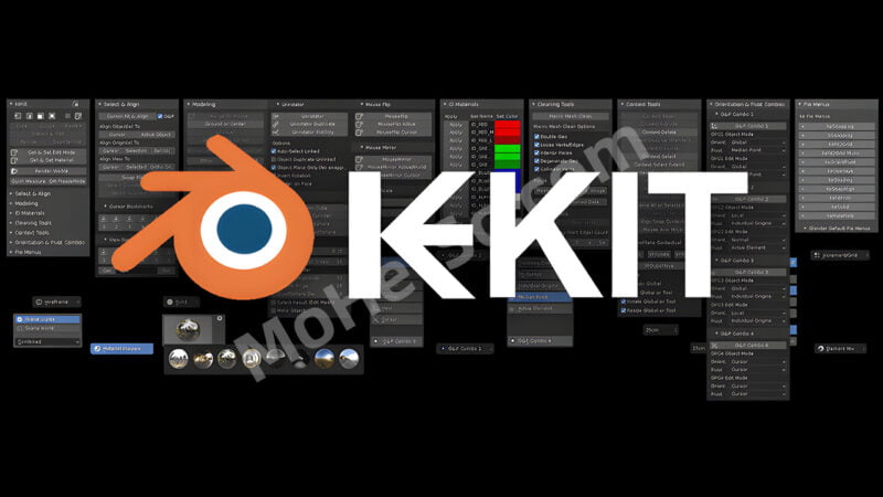 Blender脚本小功能工具插件 Kekit Pro V3.23 For Blender 3.6 +-MOHE素材库-设计行业的乐园，各类素材的矿山！