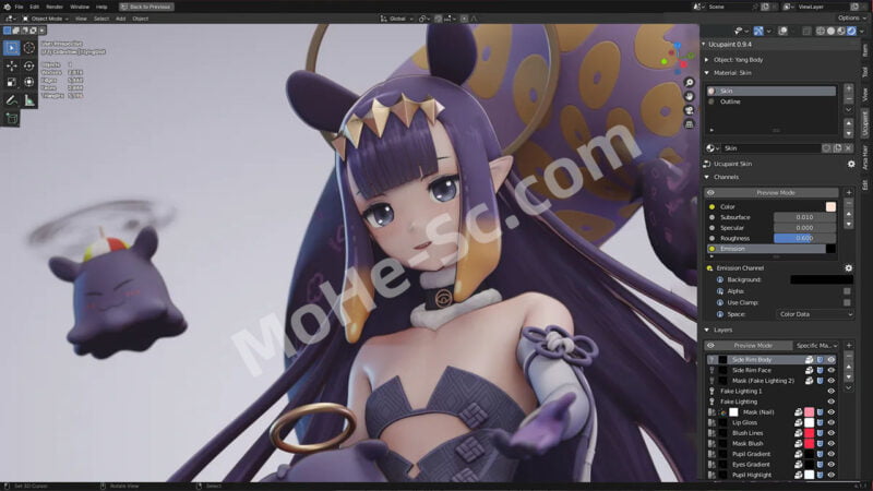 Blender贴图图层管理插件 Ucupaint V1.2.7 For Blender 2.8 +-MOHE素材库-设计行业的乐园,各类素材的矿山!