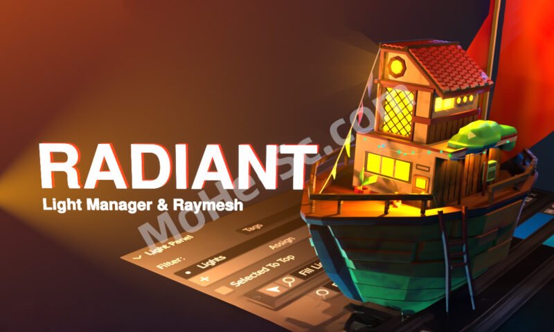 Blender场景灯光控制插件 Radiant v1.3.2 For Blender 4.0 +-MOHE素材库-设计行业的乐园,各类素材的矿山!