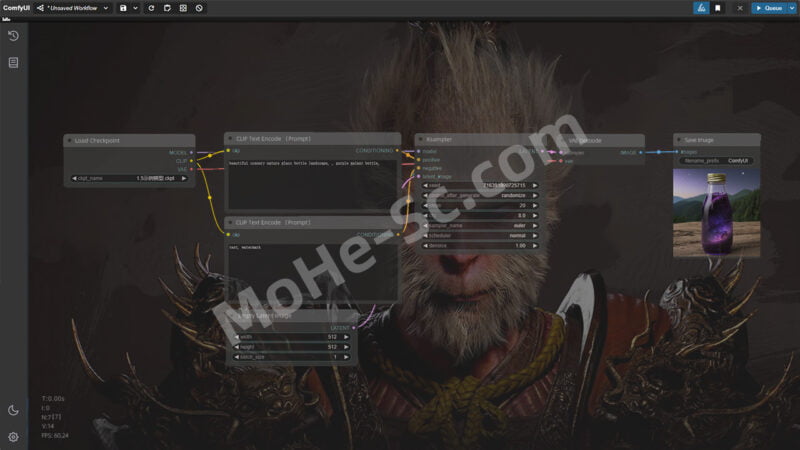 Comfyui玩家一键自定义界面主题风格定制工具 Comfyui-Theme-customization-machine-MOHE素材库-设计行业的乐园，各类素材的矿山！