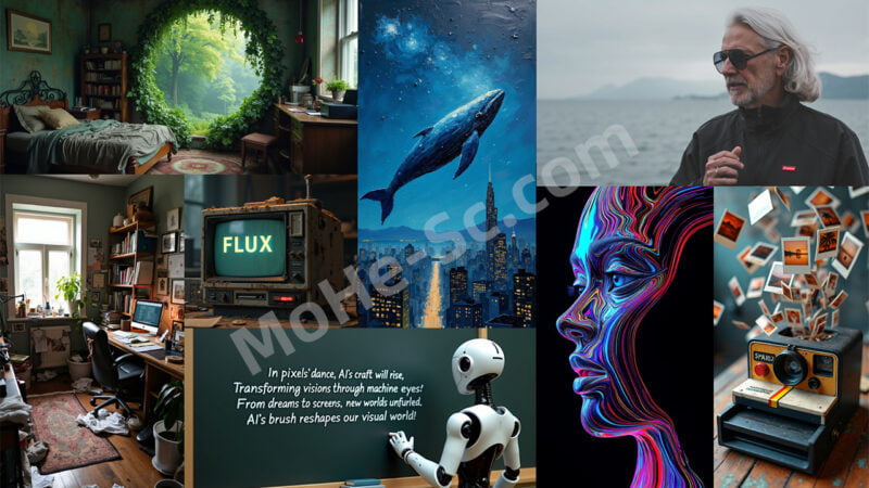 Stable Diffusion创始团队重磅发布AI图像生成模型-Flux.1: 实测碾压Midjourney V6.0 、Stable Diffusion 3 与 DALL·E 3 目前最强开源绘图模型！已经可以在ComfyUI中使用-MOHE素材库-设计行业的乐园，各类素材的矿山！