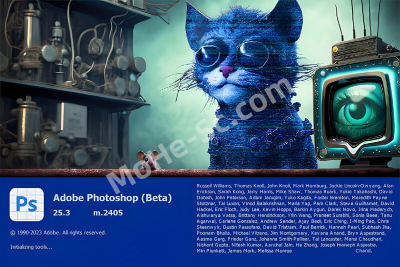 Adobe Photoshop (Beta)  2024 25.4.0 20240105.m.2455 蓝猫版 - 支持Ai神经 滤镜AI绘图 无限试用超强 新版本不再需要任何魔法和加速器-MOHE素材库-设计行业的乐园，各类素材的矿山！
