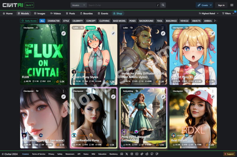 Civitai Green：CivitAI 的新AI行业网站，提供绿色安全的图片和模型，无色情，无重口味内容-MOHE素材库-设计行业的乐园，各类素材的矿山！