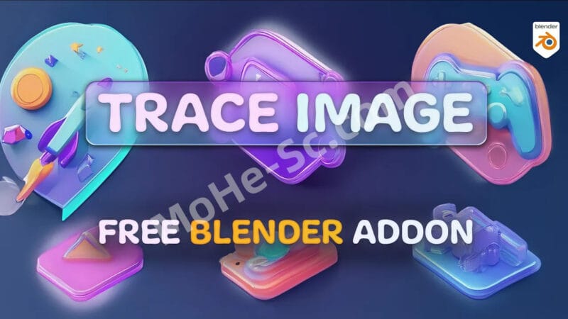 Blender图片转三维图形插件 Image Trace Generator v1.0.0 For Blender 4.2-MOHE素材库-设计行业的乐园,各类素材的矿山!
