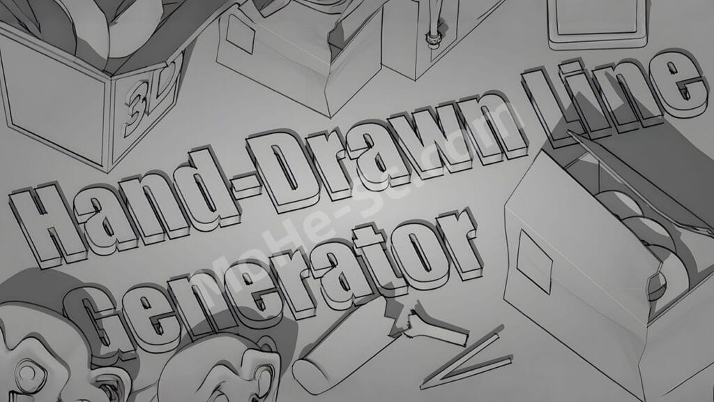 Blender手绘线条风格生成器插件 Hand Drawn Line Generator V2.8 For Blender 3.4