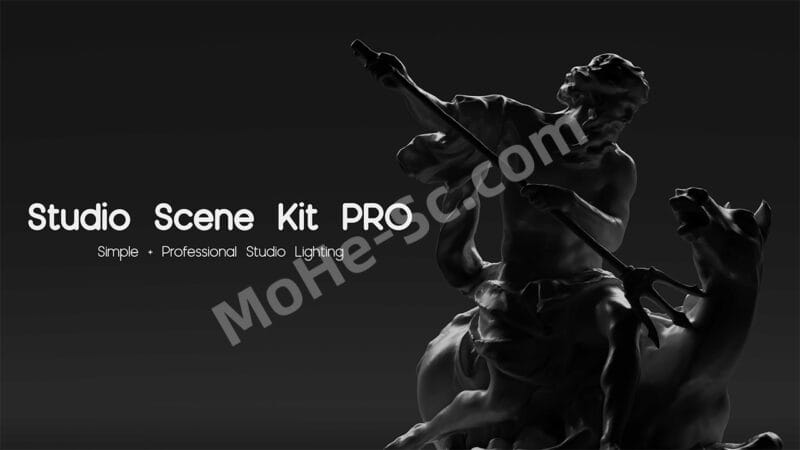 Blender摄影棚灯光场景资产预设 Studio Scene Kit Pro For Blender 2.6x +-MOHE素材库-设计行业的乐园,各类素材的矿山!