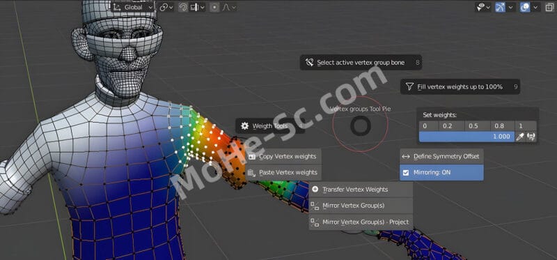 Blender模型权重笔刷插件 Weight Paint Tools 2.2 For Blender 2.8 +-MOHE素材库-设计行业的乐园,各类素材的矿山!