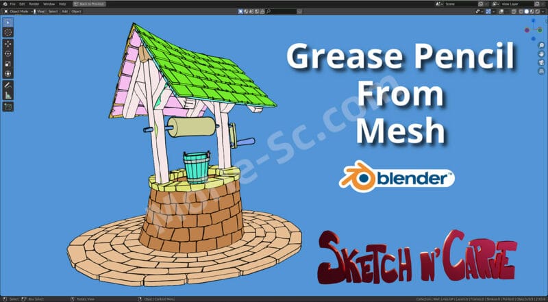 Blender油性铅笔卡通手绘滤镜预设 Grease Pencil From Mesh v2.6.0 For Blender 2.81+-MOHE素材库-设计行业的乐园,各类素材的矿山!