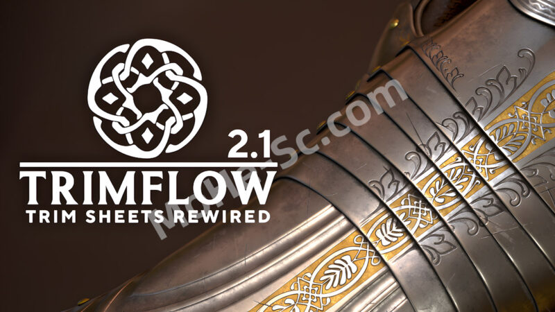 Blender贴画纹理路径绘制插件 Trimflow V2.1.1 For Blender 3.5 +-MOHE素材库-设计行业的乐园,各类素材的矿山!