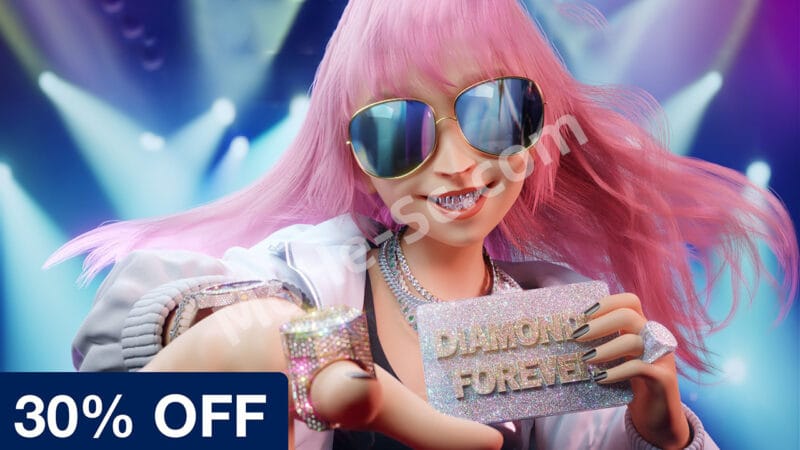 Blender钻石着色器资产预设 Fake Diamonds shader for Cycles and Eevee For Blender 3.4 +-MOHE素材库-设计行业的乐园，各类素材的矿山！