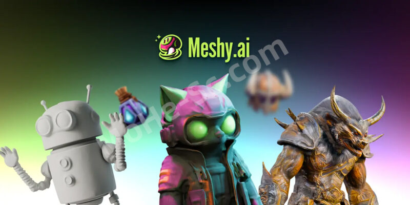 Meshay AI 一款超强AI 3D建模工具，一键制作3D建模，文生建模，图生建模，建模贴图，免费使用-MOHE素材库-设计行业的乐园，各类素材的矿山！