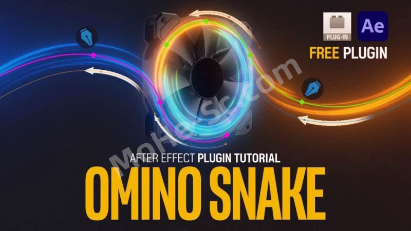AE 路径弯曲线条气流电流动画生成插件 Omino Snake V2.1.41 For  After Effects CS6 + Win/Mac-MOHE素材库-设计行业的乐园，各类素材的矿山！