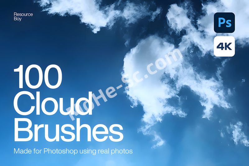 100款真实云朵云层蓝天白云多云天空云彩PS笔刷abr插件设计素材 100 Cloud Photoshop Brushes 免费下载-MOHE素材库-设计行业的乐园,各类素材的矿山!