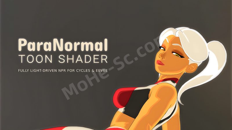 Blender真实灯光三渲二卡通渲染着色器插件 Paranormal Toon Shader V0.2.0 For Blender 3.6 +-MOHE素材库-设计行业的乐园，各类素材的矿山！