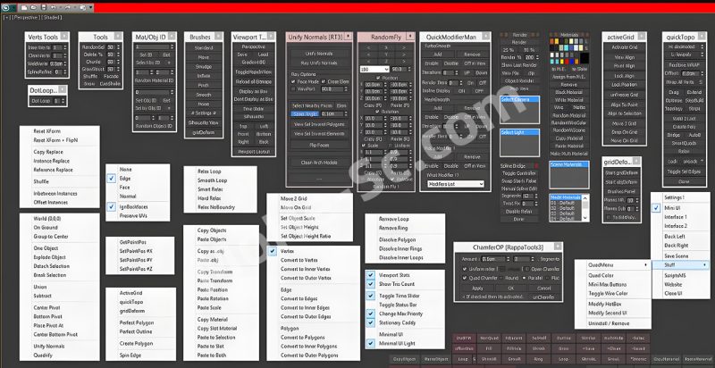3DS MAX自定义快捷工具栏 Rappa Tools V3.56 3ds Max 2010 ~ 2026-MOHE素材库-设计行业的乐园，各类素材的矿山！