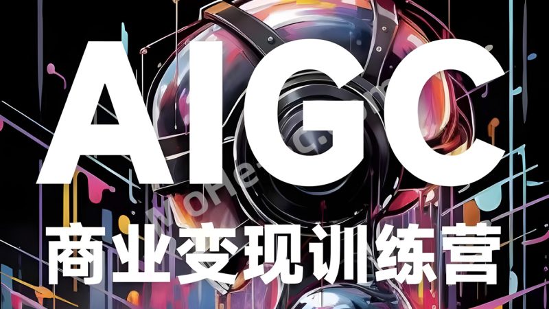 AIGC商业变现训练营，AI时代来临，焦虑不如行动，躬身入局是最好的选择-MOHE素材库-设计行业的乐园，各类素材的矿山！