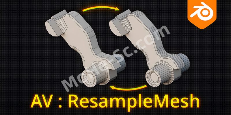 Blender网格智能平滑过渡插件 Resample Mesh v1.0.6 For Blender 4.1 +-MOHE素材库-设计行业的乐园，各类素材的矿山！