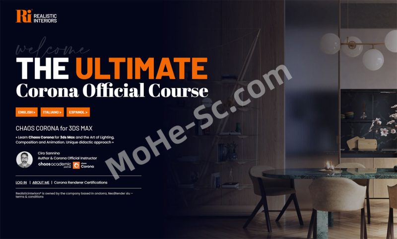 CR官方终极渲染课程灯光材质构图和动画艺术 The Ultimate Corona Official Course [ 中文字幕 ]-MOHE素材库-设计行业的乐园，各类素材的矿山！