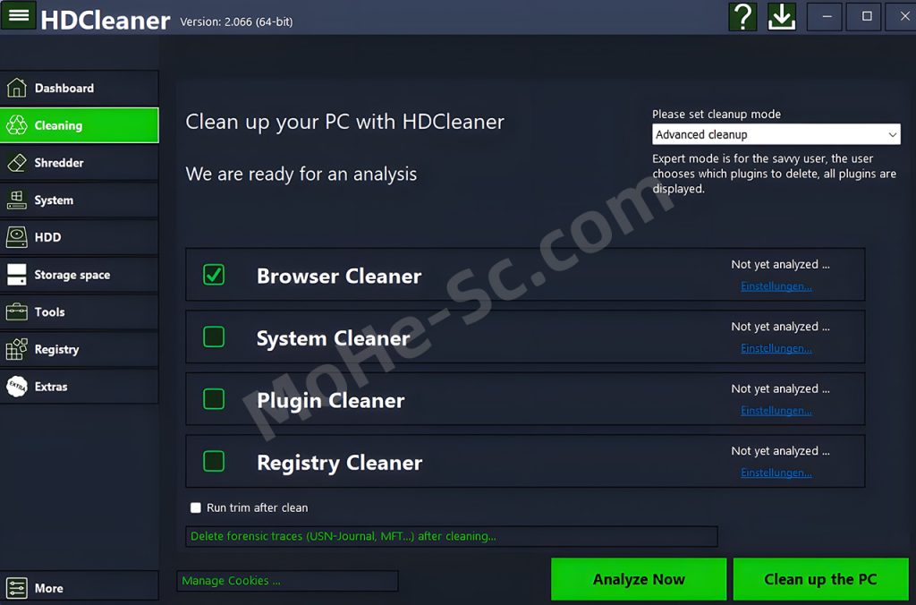 HDCleaner ：一款全面的Windows系统维护工具，清理硬盘、优化系统性能和保护隐私