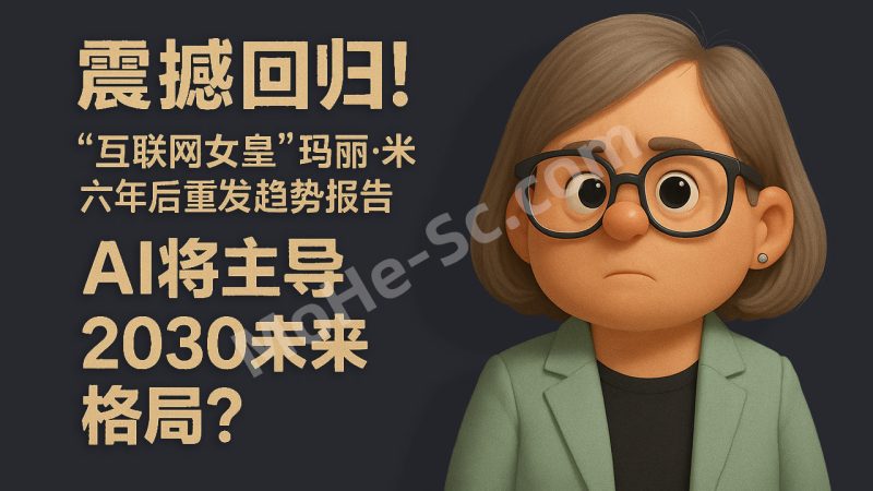 震撼回归！“互联网女皇”玛丽·米克尔时隔六年后重发趋势报告，AI将主导2030未来格局？-MOHE素材库-设计行业的乐园，各类素材的矿山！