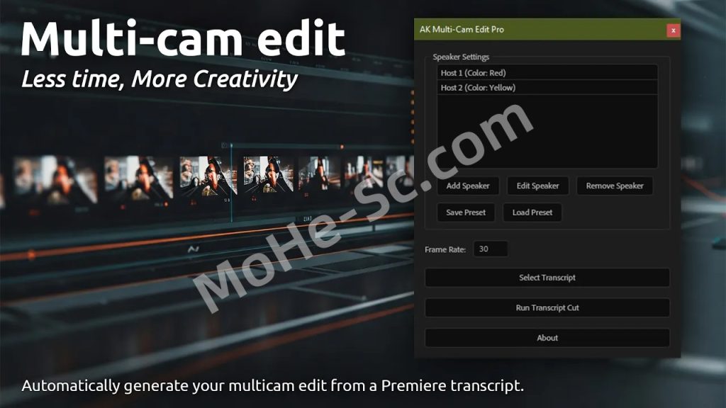 AE多镜头自动快速剪辑脚本 Aescripts Multi-Cam Edit Pro v1.0 For After Effects 2021 +