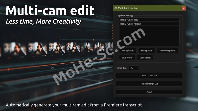 AE多镜头自动快速剪辑脚本 Aescripts Multi-Cam Edit Pro v1.0 For After Effects 2021 +-MOHE素材库-设计行业的乐园，各类素材的矿山！