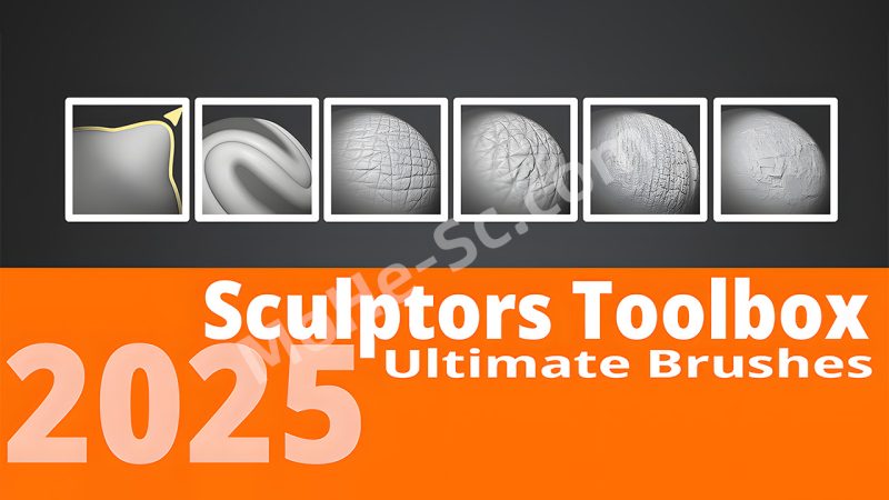 Blender雕刻笔刷预设 Sculptors Toolbox – Ultimate Brushes 2025 For Blender 4.3 +-MOHE素材库-设计行业的乐园，各类素材的矿山！