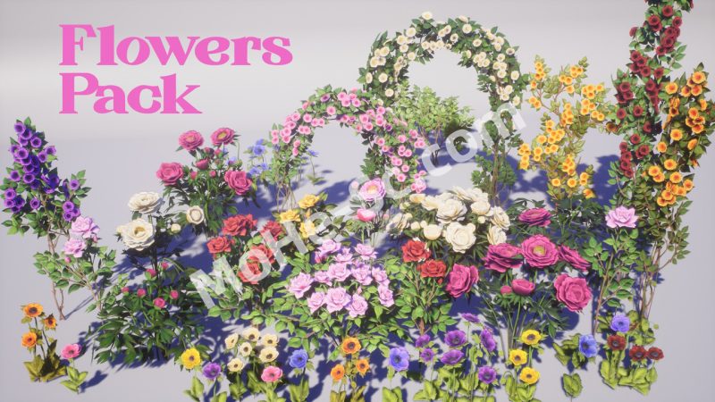 Garden Flowers Pack 42套Unreal Engine4花园花卉资源-MOHE素材库-设计行业的乐园,各类素材的矿山!