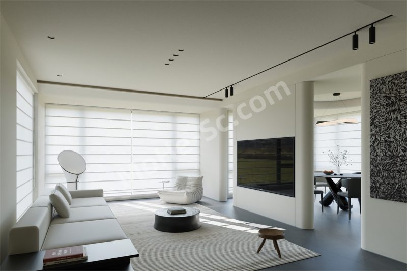 小正3DMax 2024 + Corona Render 12.1模型专辑_白色公寓室内设计-MOHE素材库-设计行业的乐园，各类素材的矿山！