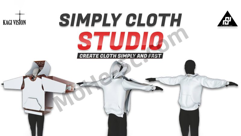Blender布料模拟生成插件 Simply Cloth Studio V1.4.4 + Simply Cloth Pro v3.0 For 2.9 +-MOHE素材库-设计行业的乐园，各类素材的矿山！