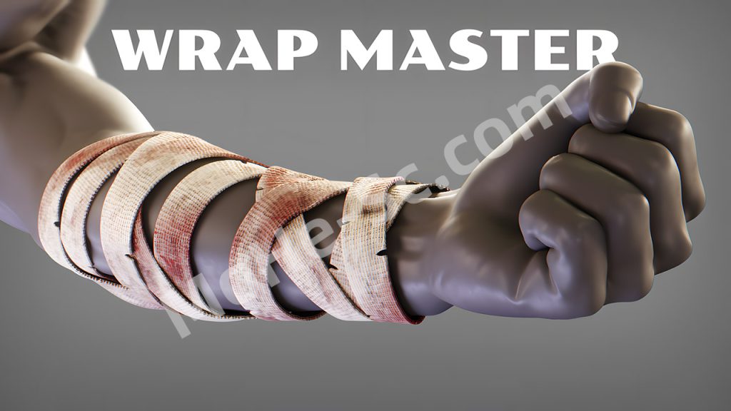 Blender绳子缠绕包裹变形预设工具 Wrap Master V1.5 For Blender 4.2+
