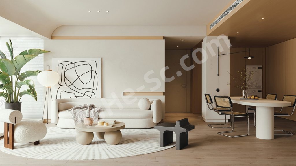 【客厅 Living Room】现代家居客厅SU模型 Modern Home Living Room SU Model