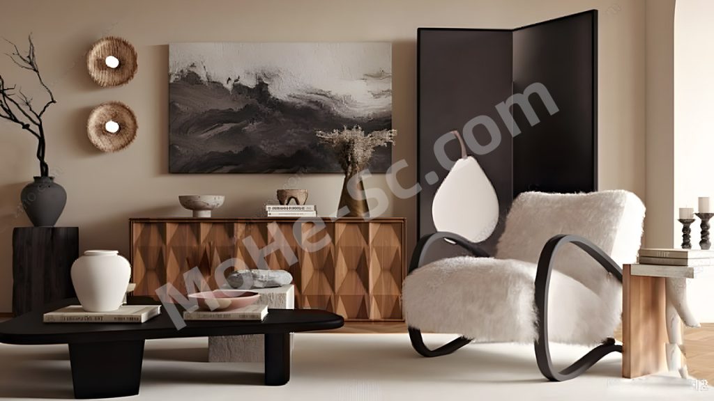 【沙发 Sofa】现代中古风单人沙发SU模型 Modern medieval style single sofa SU model