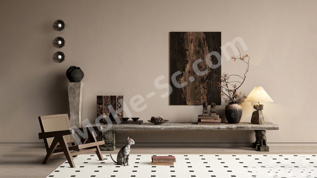 【端景 End Scene】侘寂端景条案SU模型 Wabi-sabi End Scene Table SU Model